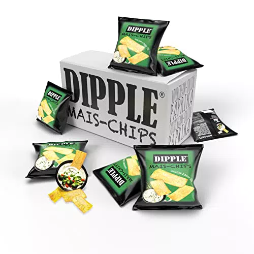 Dipple Mais-Chips Sour Cream & Onion Style - Knusprig & würzig Wurfmaterial