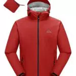 donhobo Herren Regenjacke Atmungsaktiv für Männer Wasserdicht Leicht Faltbare Regenmantel Outdoor Fahrrad Rain Windbreaker mit Kapuze