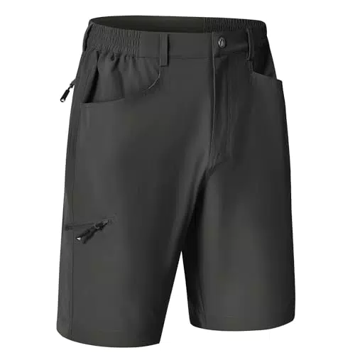 donhobo Kurze Hosen Herren Wanderhose Cargo Shorts Wasserabweisend Leichte Atmungsaktiv Outdoorhose Sommer Schnelltrocknend Trekkinghose mit 4 Taschen