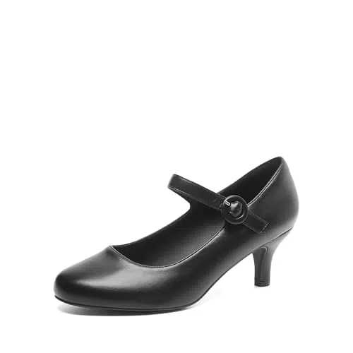 DREAM PAIRS Damen Pumps Mary Jane Schuhe, niedrige Kitten-Heels