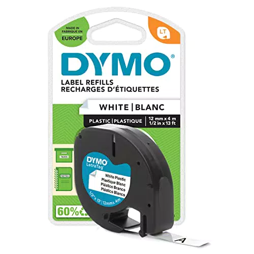DYMO Original LetraTag Etikettenband| schwarz auf weiß