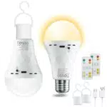 E27 LED Glühbirne USB Rechargeable 2600mAh Lampe Warmweiss&Kaltweiss Dimmbar mit Fernbedienung