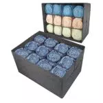 EASEVE Kleiderschrank Organizer Schublade Aufbewahrungsbox für Kleidung - 12 Zellen Ordnungssystem Schrank Kleider Aufbewahrung Boxen für Jeans