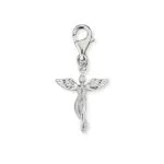 Engelsrufer Damen Charm Anhänger Schutzengel Symbol Silber aus Sterling Silber - Karabinerverschluss - nickelfrei
