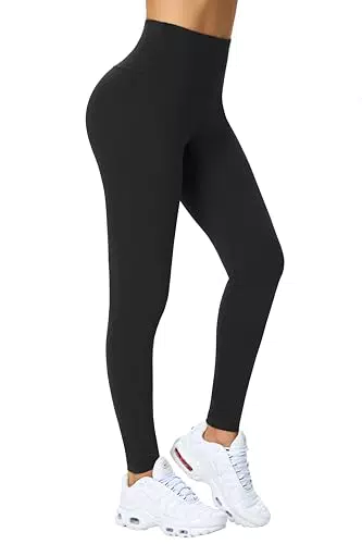 Enjoyoga Sport Leggings Damen - Blickdichte Yogahose mit Innentasche für Sport