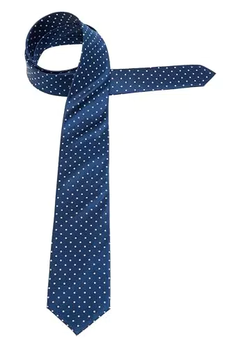ETERNA Herren getupfte Seiden-Krawatte navy One Size_H