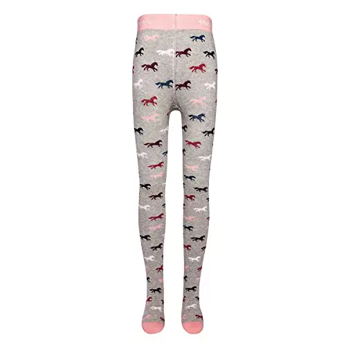 EWERS Kinderstrumpfhose mit Pferde-Motiv, Strumpfhose aus Baumwolle für Mädchen