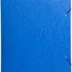 Exacompta 59507E Einschlagmappe DIN A3. Made in Germany. Aus extra starkem Colorspan-Karton mit 3 Innenklappen und 2 Gummizügen Sammelmappe für Büro und Schule blau