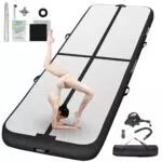 FBSPORT Airtrack Matte - 3M Gymnastikmatte mit Luftpumpe und Tragetasche