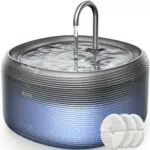 FEELNEEDY Katzenbrunnen für Katzen 3, 2L Trinkbrunnen Super Leise 2 Wasserflussmuster Wasserautomat für Katzen Katzentrinkbrunnen BPA-freier Wasserbrunnen für Katzen Schwarz