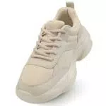 festooning Damen Turnschuhe Walking Lace-Up Bequeme Papa Turnschuhe Workout Sport Arbeit Freizeitschuhe offwhite37