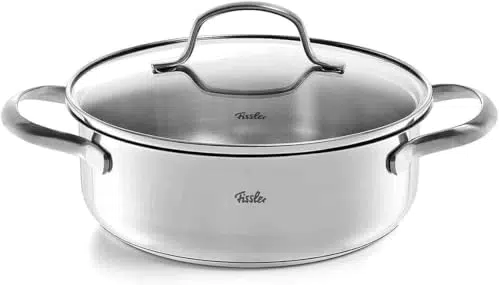 Fissler San Francisco / Edelstahl-Bratentopf Bräter mit Glas-Deckel