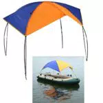 Floving 4-5 Personen aufblasbares Boot Markise aufblasbares Sonnenschirm Boot/Segelboot Markise Top Abdeckung Angeln Zelt