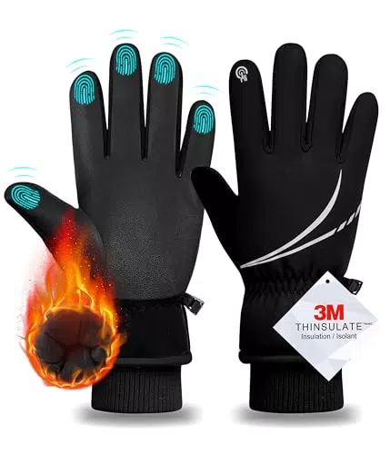 FORVEVO Skihandschuhe wasserdicht für Herren und Damen - Winterhandschuhe mit Touchscreen