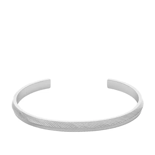 Fossil Damenarmspange Harlow Linear Texture Edelstahl