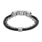 Fossil Herrenarmband JF04133040 aus Leder, 213 mm Länge, 10,8 mm Breite