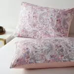 Freyamy Bohemian Kissenbezug 40 x 80cm 2er Set Boho Style Rosa Pink Türkis Bunt 100% Mikrofaser Kissenbezüge Kopfkissenbezug 40x80cm 2 Stück
