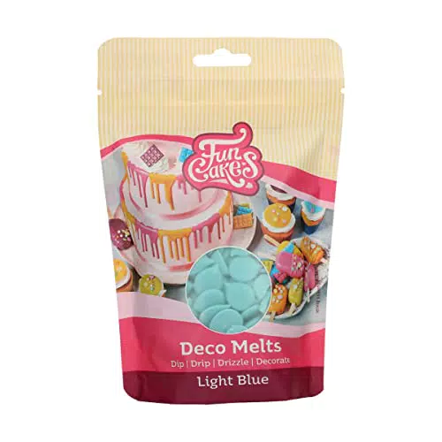 FunCakes Deco Melts Hellblau - Tauchen, drippen, dippen und dekorieren! In der Mikrowelle schmelzen und in jede Form gießen