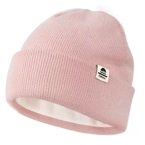 FURTALK Unisex Baby Beanie Strickmütze mit Fleecefutter für den Winter