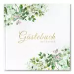 Gästebuch Hochzeit Personalisiert mit 6Schöne Aufkleber und 44Doppelseiten Premium Dickem Papier