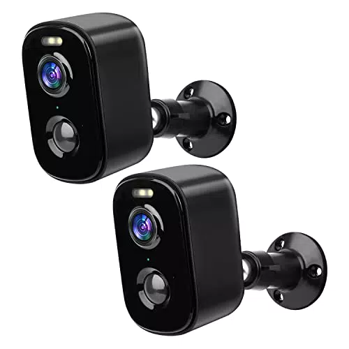 Geekee 2K/3MP Überwachungskamera Aussen Akku, Kamera Überwachung Aussen 2.4GHz WLAN