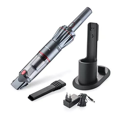 Genius Invictus One Version 1.0 Set 9-teilig anthrazit - Handstaubsauger mit maximaler Power im Handformat - Beutelloser und kabelloser Akku Handsauger 90 W BLDC Motor + Zubehör