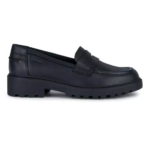 Geox J Casey Girl C Moccasin, Black