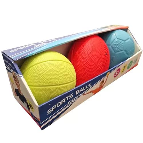 GERARDO'S Toys 3 Mini-Spielzeugbälle, aus ungiftigen Zutaten
