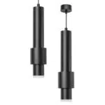 GeyouLux Hängelampe 2er Set Pendelleuchte Schwarz, Hängeleuchte Höhenverstellbar
