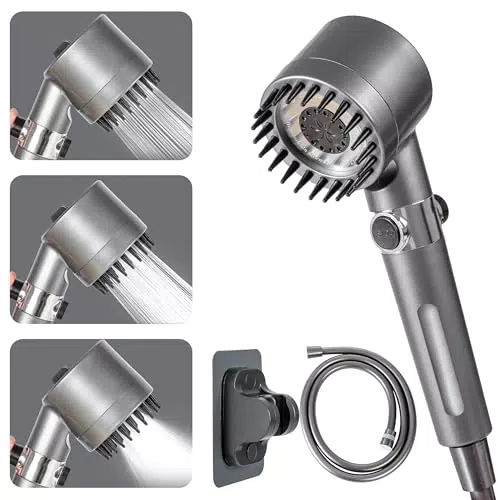 GIBOHOM Duschkopf mit Filter, Abnehmbarer Hochdruck Handbrause mit Filtration
