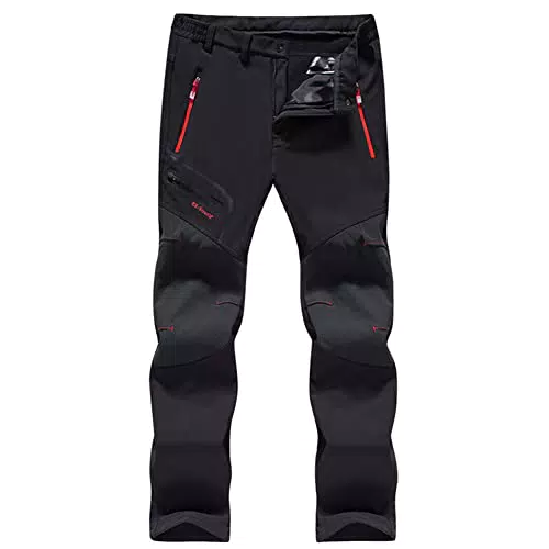 GITVIENAR Herren Gefüttert Outdoorhose wasserdicht Winddicht atmungsaktiv warm Abriebfest Softshellhose Berghose Funktionshose Trekkinghose Wanderhose Herren Winterhose Herbst Winter