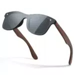 Glapeame Herren Sonnenbrille Holz - Polarisierte Retro Sonnenbrille UV400