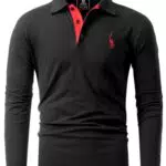 GLESTORE Herren Langarm Poloshirt - Polo Hemd für Männer
