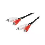 Goobay 50097 Stereo Cinchkabel 0, 5m / 2x Cinch-Stecker auf 2x Cinchstecker / RCA Kabel Subwoofer Kabel für Blu Ray Verstärker HiFi Stereo / Cinch Kabel 0