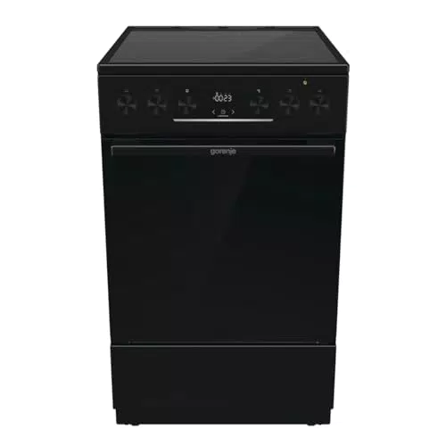 Elektro-Standherd von Gorenje mit Glaskeramik-Kochfeld und AirFry - Schwarz