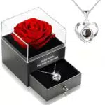 GPNNP Muttertagsgeschenk Ewige Rosenblüte mit Halskette