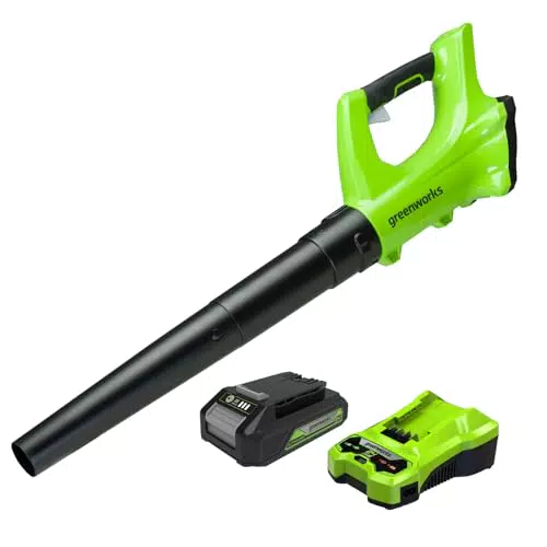 Greenworks G24ABK2 Axial Akku Laubbläser, 156 km/h