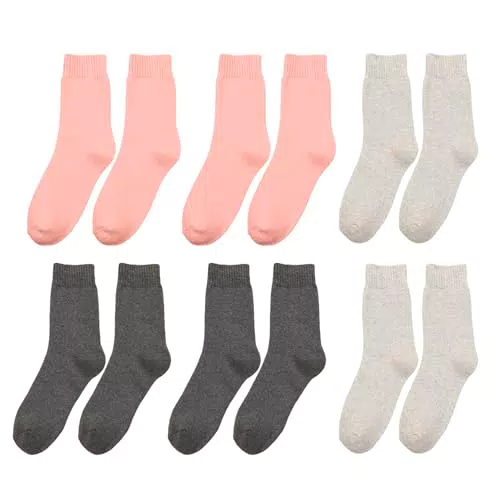 GUTERTOP 6 Paare Kuschelsocken Damen, Warme Damensocken Winter