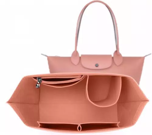 GUTERTOP Tasche Damen Organizer for Longchamp Filz, Mehrere Fächer Taschenorganizer L
