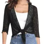 Gyabnw Strickjacke Damenmode Vertuschung Chiffon Bloero Sommerjacke Lose Bolerojäckchen Cardigan Sommer Bluse Bademode-Capes Strand Bikini Cover Up S-XX