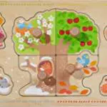 HABA 306290 - Greifpuzzle 4 Jahreszeiten, Greifpuzzle ab 2 Jahren