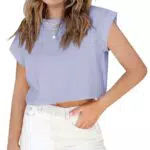 Haloumoning T-Shirt Mädchen Kurzarm Sommer Kinder Freizeit Mode Rundhals Top Shirt Sport Casual Tshirts Tee für Teenager Lila 11-12 Jahre