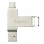 Hama USB Stick, 128GB, USB C 3.1/3.0, USB A Silber