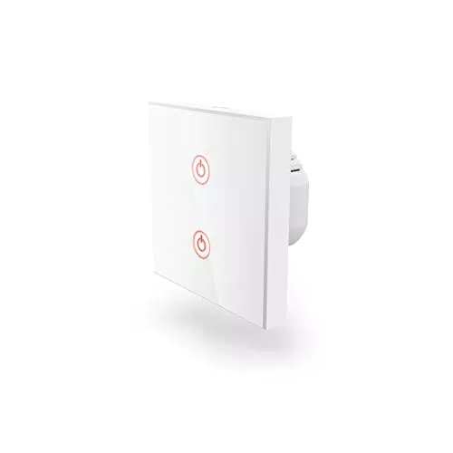 Hama Wi-Fi Touch Lichtschalter, kompatibel mit Alexa/Google Home