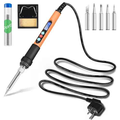 HANDSKIT 90W Lötkolben Set, Lötset mit LCD, Temperatur einstellbar 180-480°C