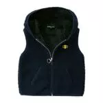 Happy Cherry Weste Kinder Fleeceweste Jungen Jacke Mädchen Kapuzenweste Ärmellos Winterjacke Übergangsjacke Unisex Fleece Weste-Dunkelblau A-90cm