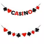 Happyyami 2 Stück Banner Poker Spiel Banner Party Dekoration Favors Las