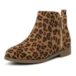 Harvest Land Mädchen Stiefeletten Kinder Ankle Boots Mode Chelsea Stiefel Kleinkind Reißverschluss Winterstiefel Short Stiefel Schwarz/PU 33
