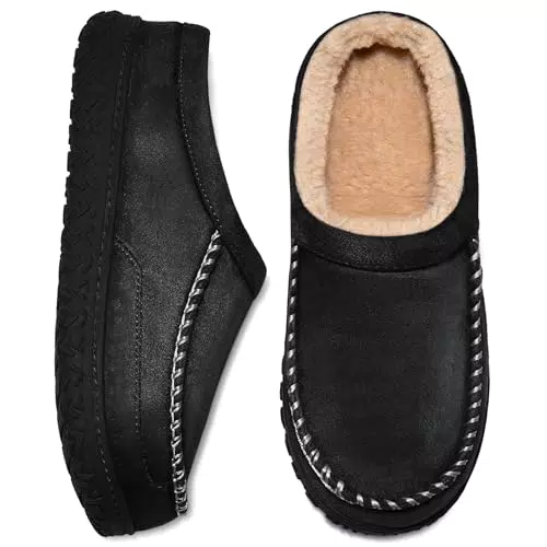 Hausschuhe Herren Memory Foam Pantoffeln Mokassins Winter Slippers