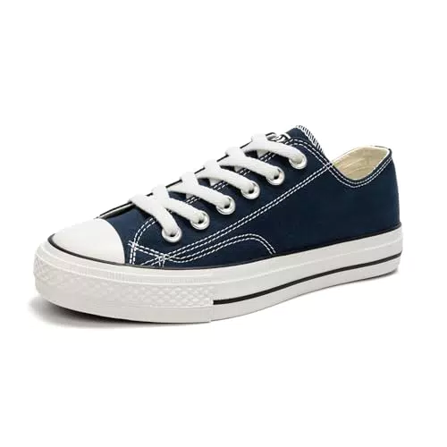 HEVA Klassische Schnürschuhe Damen aus Canvas für Freizeit